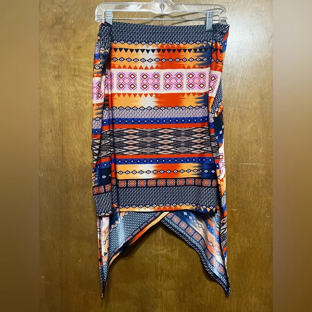 AS* Venus Colorful Asymmetrical Design Mini Skirt - Picture 2 of 4